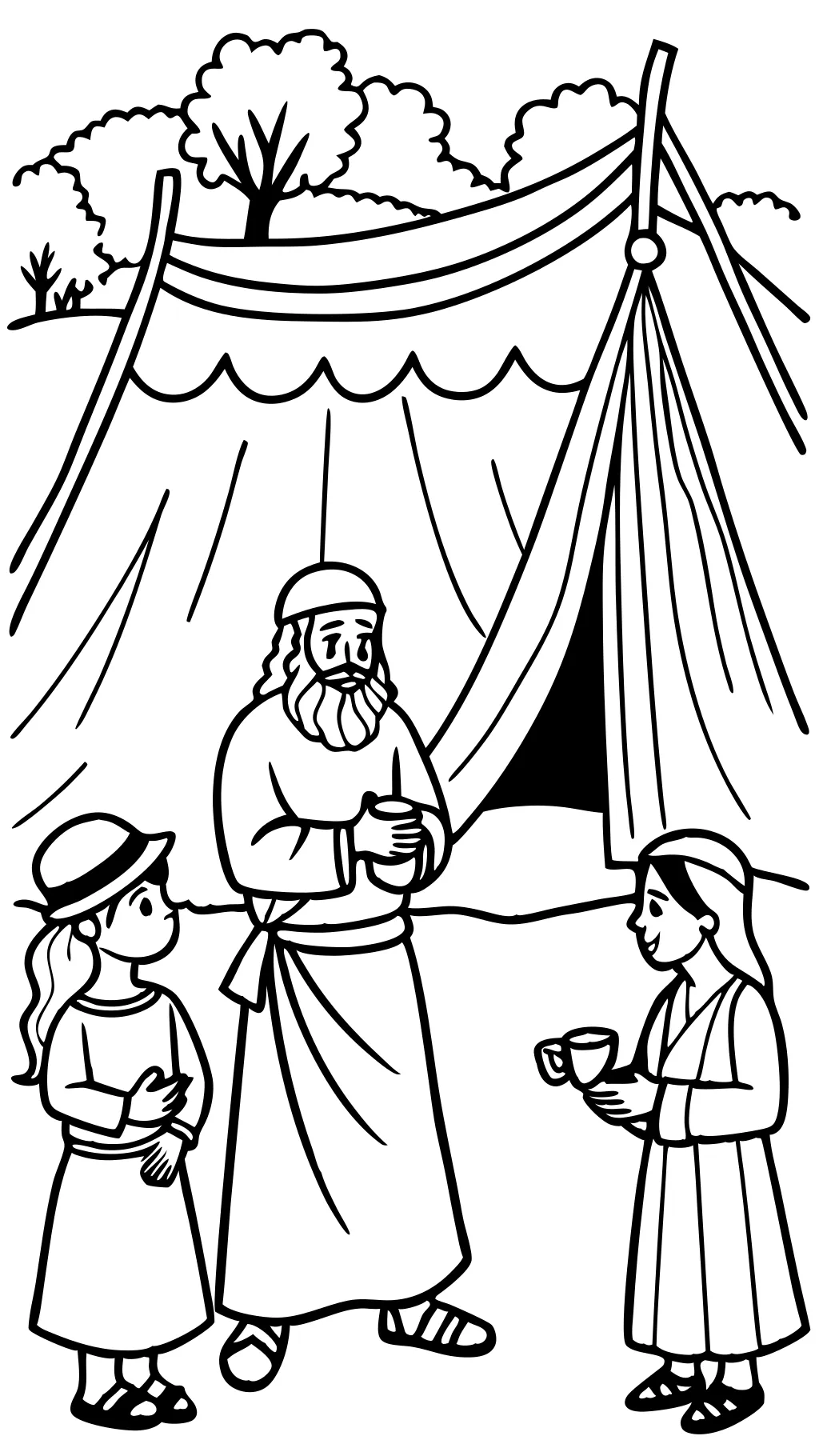 abraham and sarah coloring pages